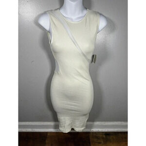 NEW Free People Intimately Tea Length Seamless Slip Dress Ivory Bodycon XS/S
